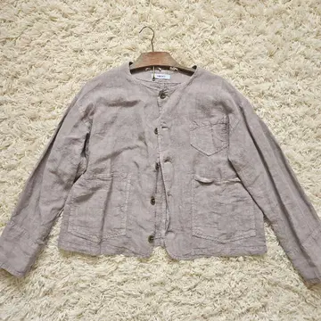 YARRA NEU 린넨 100% 노카라 자켓