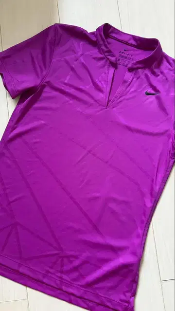 나이키 드라이핏 보라색 피케 셔츠