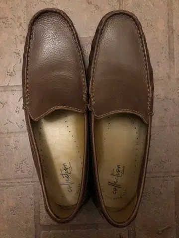 클락스 슬립온 가죽 브라운 27cm