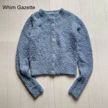 WhimGazette 스팽글 가디건 자켓 블루 F