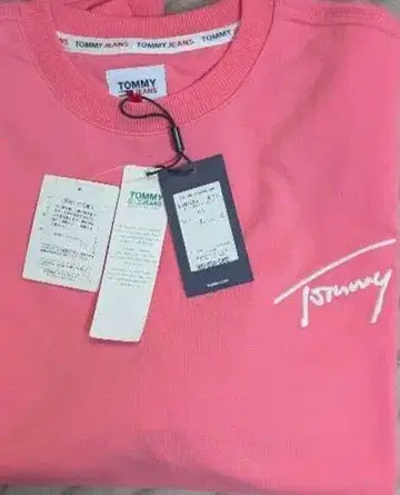 Tommy 핑크 맨투맨 택 포함 새상품