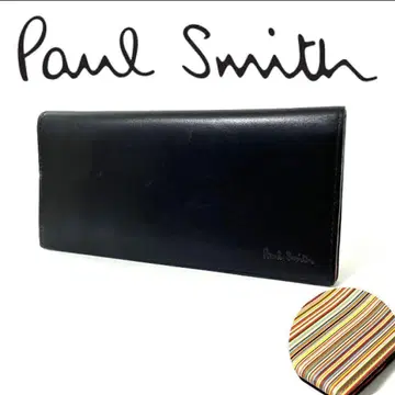 폴스미스 멀티 스트라이프 커버 장지갑 블랙