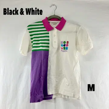 W0620T 블랙 & 화이트 피케 셔츠