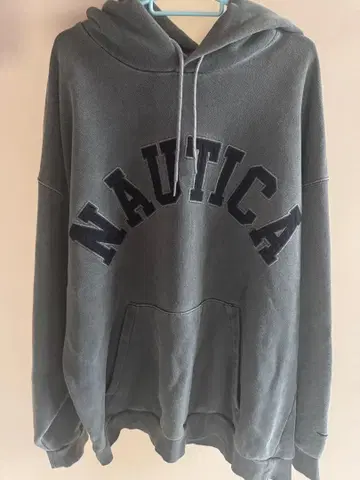 NAUTICA 후드 부착 후드티 그레이