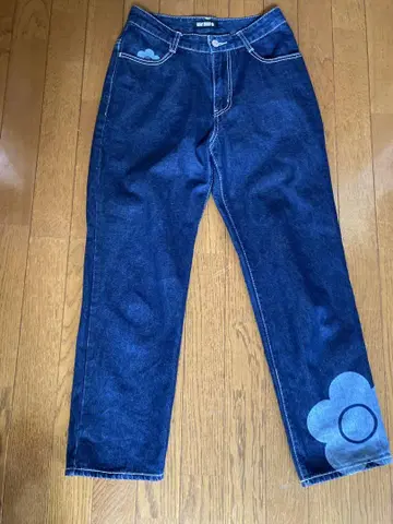 [ 새상품급 ] MARY QUANT 꽃무늬 데님 팬츠