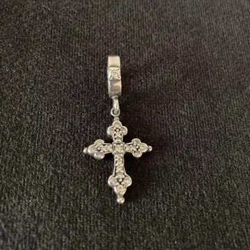 실버 925 크로스형 펜던트 탑 지르코니아