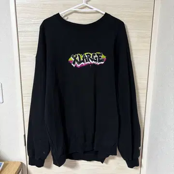 XLARGE 블랙 크루넥 맨투맨 L