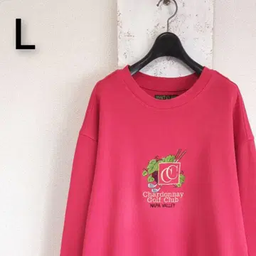 구제 의류 트레이닝복 맨투맨 레드 골프클럽 L 모티브 자수