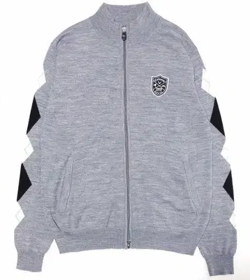 캘러웨이 드라이버 니트 더블 지퍼 그레이 아가일 골프