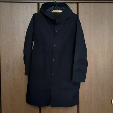 유니클로 블록테크 코트 블랙 남성용 L
