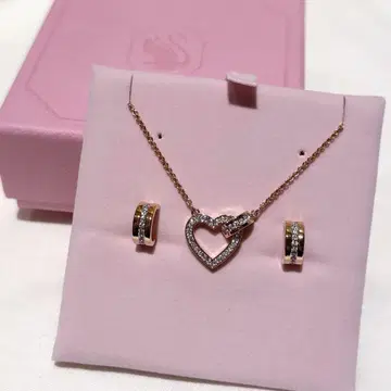 [새상품] swarovski 목걸이 귀걸이 세트