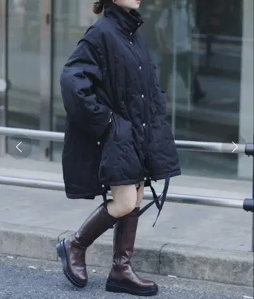 Kastsne 퀼팅 리버서블 미들 코트
