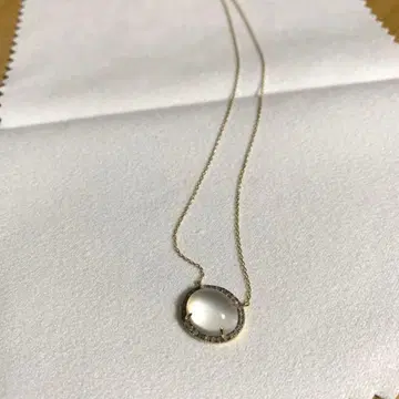 elafonisi 레인보우 문스톤 파베 다이아몬드 목걸이