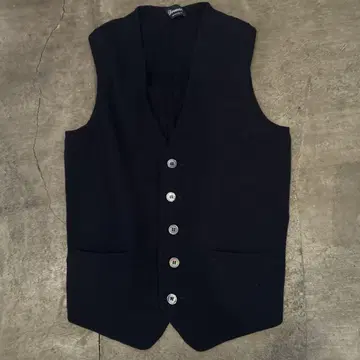 돌모어 Drumohr 울 캐시미어 니트 베스트 사이즈 44 네이비
