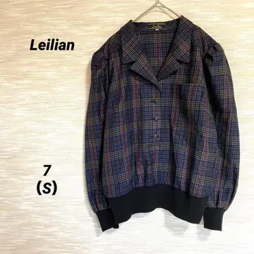 Leilian 셔츠 울 블라우스 [ S ] 풀오버 어깨 개더 0601