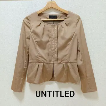 UNTITLED 노카라 페플럼 자켓