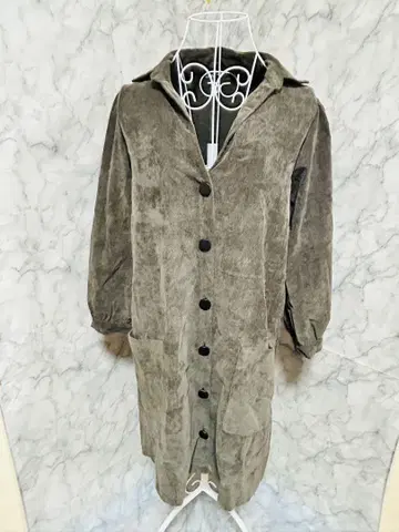 ZARA 코듀로이 긴팔 원피스 올리브 그린