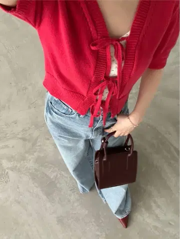 [COCODEAL] 코코딜 리본 니트 가디건