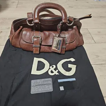 D&G 브라운 가죽 숄더백
