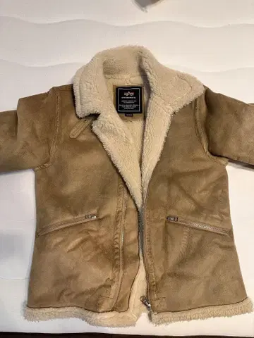 ALPHA INDUSTRIES 베이지 시어링 자켓 M