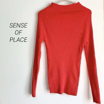SENSE OF PLACE 하이넥 리브 니트