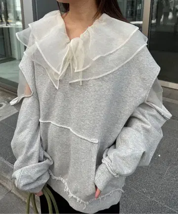 Kastane 카스타네 오간자 프릴 블라우스