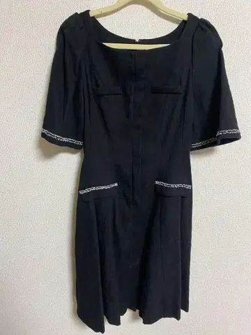 가격 인하 가능! Canal Tweed Mini Dress -black-