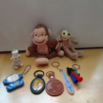 Curious George & Little Bear 키링 세트 8개