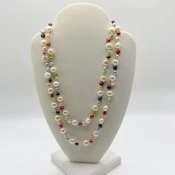 [완성품] 펄 스트링 엔드리스 목걸이 80CM 초과 롱 펄