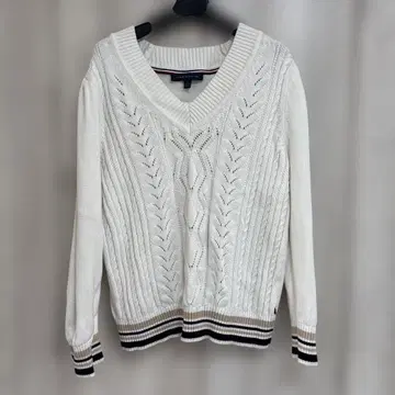 TOMMY HILFIGER 케이블 짜임 스웨터 XL