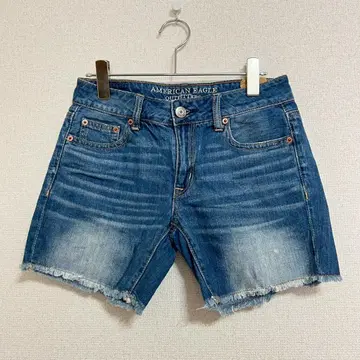[ 고품질 ] American Eagle BOY 데님 숏팬츠 00 블루