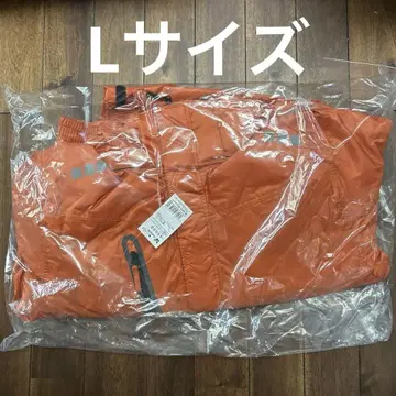 오렌지 후드 부착 자켓 L