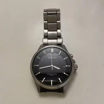 SEIKO 전파 솔라 시계 블랙 다이얼
