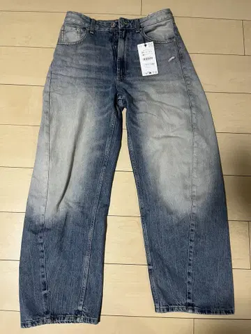 ZARA 그라데이션 디자인 와이드 데님 팬츠 34 택 포함 새상품