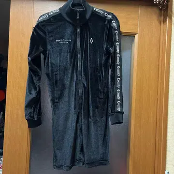 MARCELO BURLON 블랙 집업 미니 원피스 S