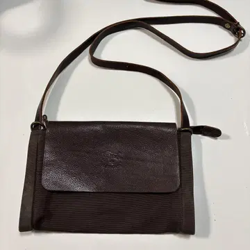 IL BISONTE 일비종떼 숄더백 가죽 캔버스