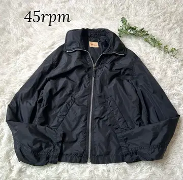 45rpm 나일론 자켓 블루종 집업 블랙