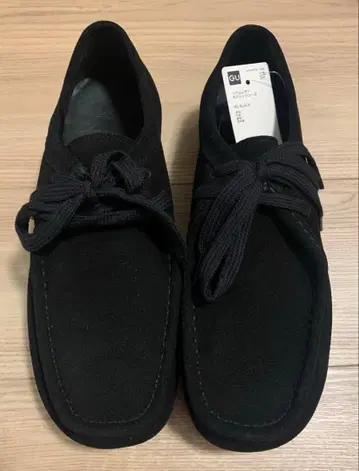 미사용 새상품 GU 리얼 가죽 모카신 신발 25cm 블랙