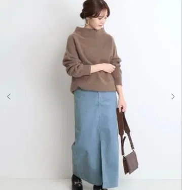 SLOBE IENA 코듀로이 타이트 스커트 36