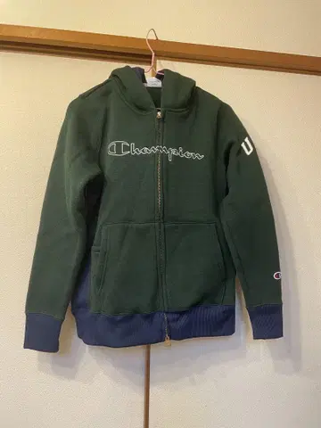 Champion 그린 니트 더블 집업 후드티 L 사이즈