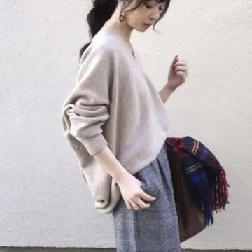 IENA 이에나 새상품급 홀 가먼트 코쿤 V넥 풀오버