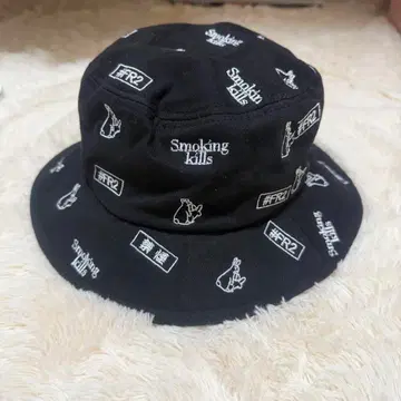 FR2 Smoking kills 버킷햇 자수 올 패턴