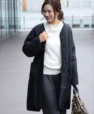 ALPHA INDUSTRIES 리버서블 롱 코트 블랙