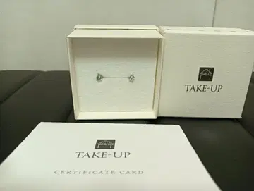 [ 미사용품 ] 테이크업 세컨드 귀걸이 ( Pt 아쿠아 마린 ) #651