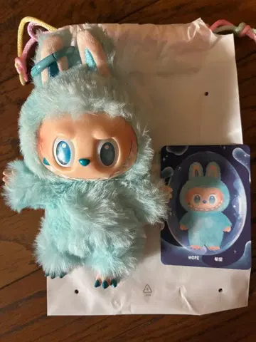 LABUBU 라부부 BigintoEnergy HOPE 블루 봉제 인형