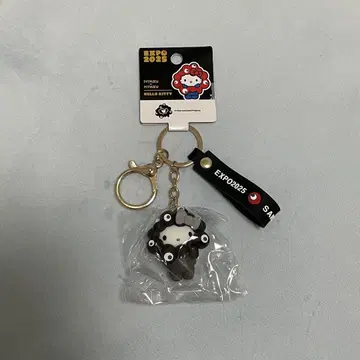 [ 미개봉 새상품 ] 오사카 간사이 만박 헬로키티 블랙 미야쿠미야쿠 키링