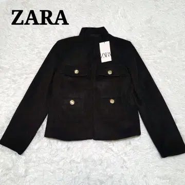 [새상품] [택 포함] ZARA 크롭 블레이저 플랩 자켓 M 블랙