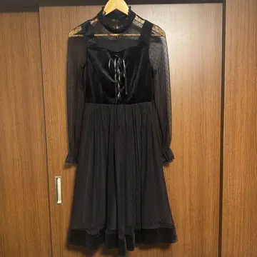 블랙 레이스 원피스 할로윈 디즈니