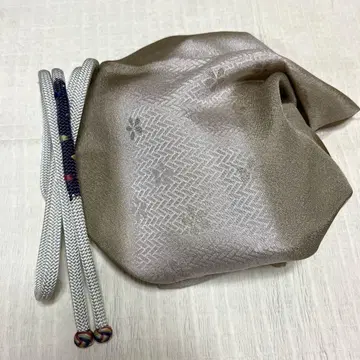 [ 새상품 순수 실크 ] 염색 번짐! 오비 장식 천 허리띠