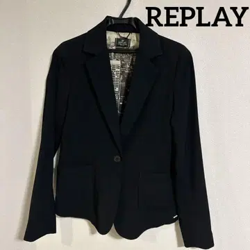 REPLAY 블랙 테일러드 자켓